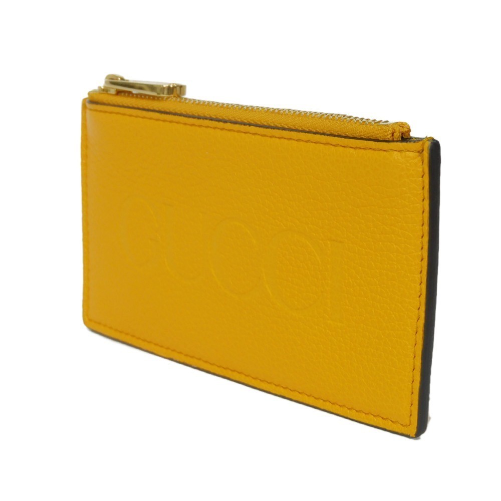 Gucci Coin Case Fragment Case Leather Yellow View 2